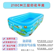 Cross-Border Blue White Inflatable Swimming Pool Thickened Household Adult Swimming Pool Baby Swimmi