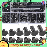 Chicago Screw Leather Rivets Assorted Screw Rivets M5 Chicago Binding Screws for Decorating PU Craft