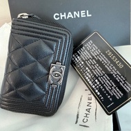 Chanel✨Boy 荔枝紋卡包零錢包