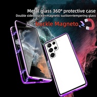 Double Sided Glass Metal Magnetic Case For VIVO V50 Pro V29 Pro V27 Pro V40 Pro V30 Pro + 5G 360° Fu