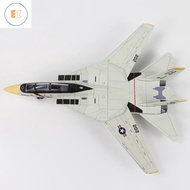 EZ [Chuffed-t] 1:72 Scale F-14 Tomcat Fighter Jet Model - White & Black ABS Plastic Aircraft With De