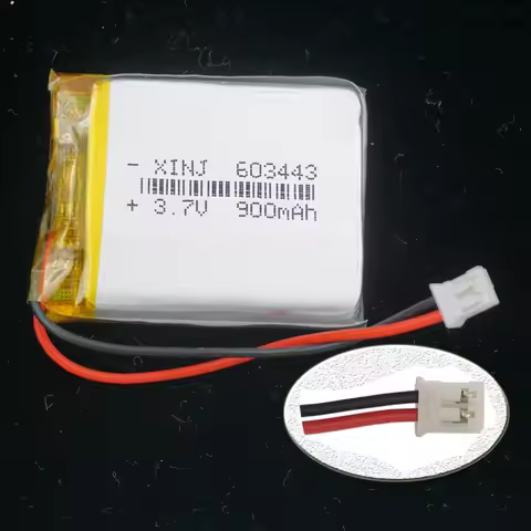 3.7V 900mAh 3.33Wh Li Lithium Battery 603443 Cell JST-PH 2pin 2.0mm Plug For GSP Sat Nav Camera Driv