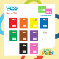 Neopop/Hots Notebook - Writing, Composition- 80lvs each - 10's, 6's