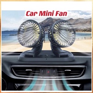 Car Dual Fan Air Conditioning Double Booster Cooler 360° Desktop USB Mini Fan For Car Van Truck Kipa