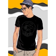 Baju 'Lekir Transformer Black'-  tshirt Dry Fit Micro Fibre black roundneck (160 GSM)