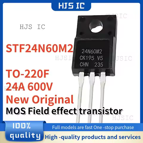 5-10-20PCS New Original 24N60M2 STF24N60M2 24N60 TO-220F 24A 600V MOS Field Effect Tube In Stock