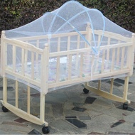 STE Baby Kids Cradle Mosquito Net  Cot Mesh Canopy Infant Toddler Playpens Bed Tent SG