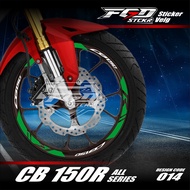Stiker Velg Motor Custom Honda CB150R/CB Verza/CB 150X Warna Cerah Desain Eksklusif - Paket Tunggal
