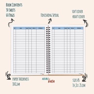 OPETUY BUKU ABSEN KERJA DAFTAR NOTEBOOK ABSENSI KARYAWAN