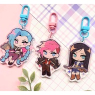 Arcane Jinx Vi Caitlyn Acrylic Charm Keychain Accessories Jewelr