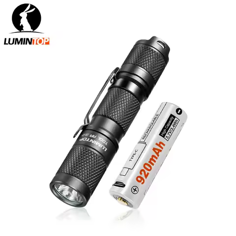 LED 14500 Flashlight Lumintop Tool AA 3.0 Black white color 900 lumens for EDC with clip lanyard mag