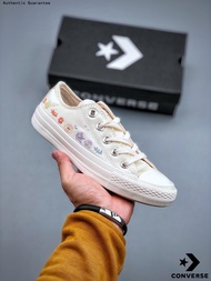 Converse All Star Ox Floral Embroidery Sneakers Spring Blossom Collection Genuine รองเท้ากลางแจ้ง รองเท้าผ้าใบ รองเท้า คอนเวิร์ส คลาสสิค ได้ทั้งชายหญิง แฟชั่นสตรีท ระบายอากาศได้ รองเท้าผ้าใบ