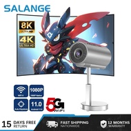 Salange X5 2024มาใหม่ล่าสุดขนาดเล็ก1080P HD 4K โปรเจ็คเตอร์ข้อความไวไฟวิดีโอบลูทูธเสียงรอบทิศทาง3D แ