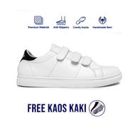 Sepatu Sneakers Pria Tanpa Tali Unisex Sepatu Kets Perekat Sepatu Kasual Perepet Norton White - Quic