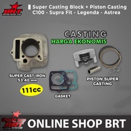 BLOCK SET PISTON CASTING 53.40 BRT C100 ASTREA GRAND SUPRA X SUPRA FIT REVO 100 LEGEND PRIMA WIN