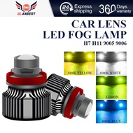 2PCS Projetor Lens Fog Light Turbo LED Bulbs 6000K HB3 HB4 Auto Lamp 12V 24V 30000Lm Car Headlight