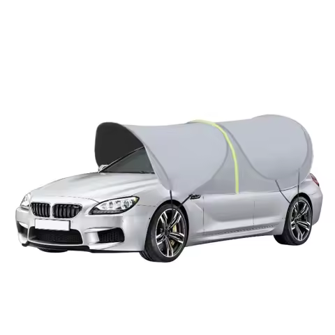 Car Roof Awning Outdoor Summer Insulated Carport Tarpaulin Convenient Folding Car Protection UV Sun 
