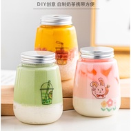 Disposable fruit juice beverage bottle square milk tea plastic yogurt bottle