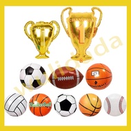 Soccer Basketball Baseball Championship Trophy Balloon Foil Balloon Sports Theme Birthday Party