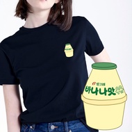 Korean Banana Milk Graphic Tees Adult Unisex Cotton T-Shirts