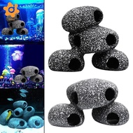 [utruiut0k] Rock Hideout Aquarium Play Rest Aquarium Hide Cave Ornaments Ceramics Aquarium