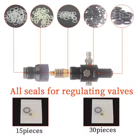 HPA 15PCS/30PCS Gas Cylinder Valvula Reguladora Oring Air Tank Valve Joint Torique Pressure Silicone