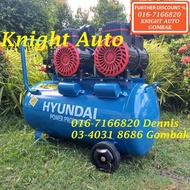 NEW ARRIVE HYUNDAI HD3064F2M 60L Oil Less Air Compressor 4Hp (2 Motor Silent Type, fast recharge) ID