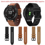 Leather Watch Band for Garmin Fenix 6X/Fenix 5X/5X Plus/Fenix3/3 HR/3 Sapphire Watch Strap Quick Fit Band 26mm