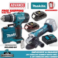 MAKITA 18V Combo Set RM1199 ( DHP453SYE Cordless Hammer Drill 13MM (1/2") / DGA402Z Cordless Angle G