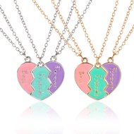 1 Set Gifts Best Friend Forever Necklace For 3 Girls Matching Heart Pendant BFF Necklaces For Sister