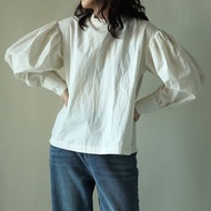 後系蝴蝶結上衣 燈籠袖 純色素色