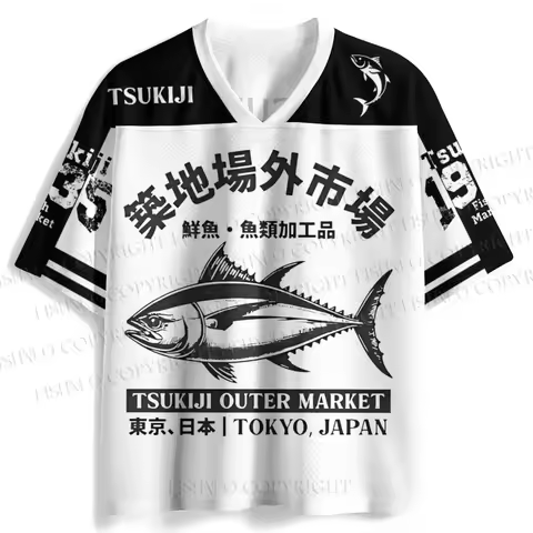 2026 New Japanese Fish Tsukiji Market Funny Meme Quick Teying Tshirt Men/women Clothing Harajuku Clo
