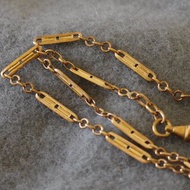 骨董法國包金長型窗花雕花懷錶鍊 手鍊 項鍊 BR261