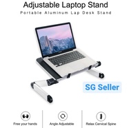 ⭐ SG 360 Degree Ergonomic Laptop Stand Lap Desk Table for Bed Book Stand Folding Height Adjustable