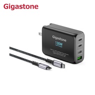 【Gigastone】130W GaN 氮化鎵四孔充電器 + C to C 100W快充傳輸線 快充組(PD-130)_黑色