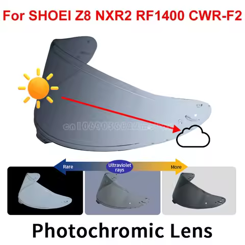 Photochromic Visor for SHOEI RF1400 RF-1400 NXR2 CWR-F2 Z8 CWR-F2R X15 X-15 X-Fifteen X-SPR Pro Auto