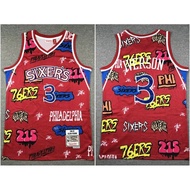 Graffiti Jersey 76ers IVERSON Jerseys 76ers No. 3 IVERSON Embroidered Basketball Jersey MN Version R