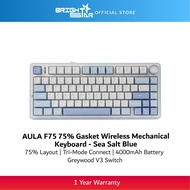 AULA F75 75% Gasket Wireless Mechanical Keyboard Sea Salt Blue - Greywood V3 Switch