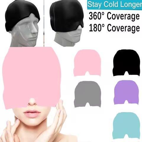 Gel Hot Cold Therapy Headache Migraine Relief Cap For Chemo,Sinus,Neck Wearable Therapy Wrap Stress