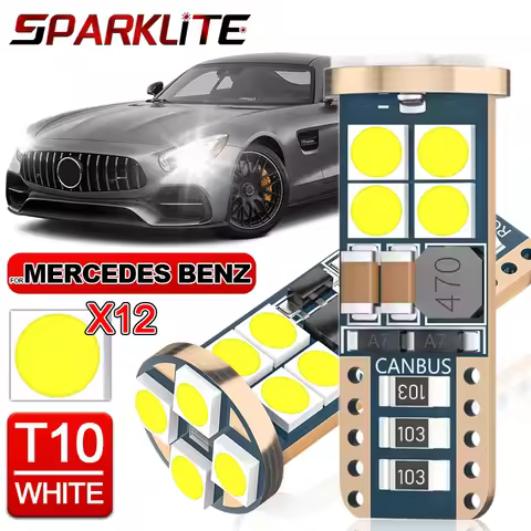 T10 W5W Canbus No Error White LED Clearance Light Bulb Parking Lamp For Mercedes Benz C-Class W203 W