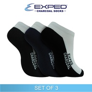 Exped Men Casual Cotton Charcoal Foot Socks 531272 Set of 3