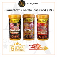 CZ Aqua Kamfa / Flowerhorn 3in1 Fish Food Makanan Ikan - Increase Color & Brighten , Head-Up , Help 