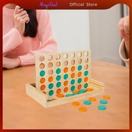 MagiDeal Wooden 4 in A Row Game Line up 4 Game Educational Toy Rustic Kids Adults Montessori Birthda