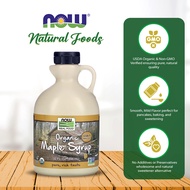 NOW Foods, Certified Organic Maple Syrup, Grade A Amber Color, 100% Pure, Light Delicate Flavor, Cer