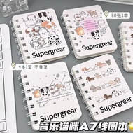 Taiwan Have Goods Music Cat A7 Coil Book Series ins High-Value Customized Niche Cartoon Student Pock