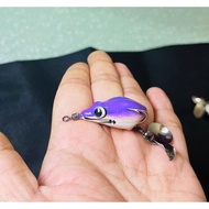 Nhái hơi (CHÌ ĐÚC) chuột sóc lưng gù F38 3.8cm