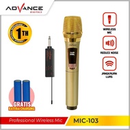 ADVANCE - Mic Wireless Microphone Bluetooth Digital Recharge Baterai Charging (MIC-101/MIC-102/MIC-1