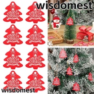 WISDOMEST 100Pcs Christmas Gift Decoration Card, Red Christmas Theme Christmas Baking Hang Tag, Multipurpose Christmas Tree Shape Design Christmas Tree Decorative Pendant