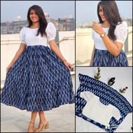 HAKOBA COTTAN  WITH IKAT PRINT GOWN S-3XL July24