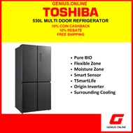 TOSHIBA 530L MULTI DOOR REFRIGERATOR GRRF531WIPMY(60E)